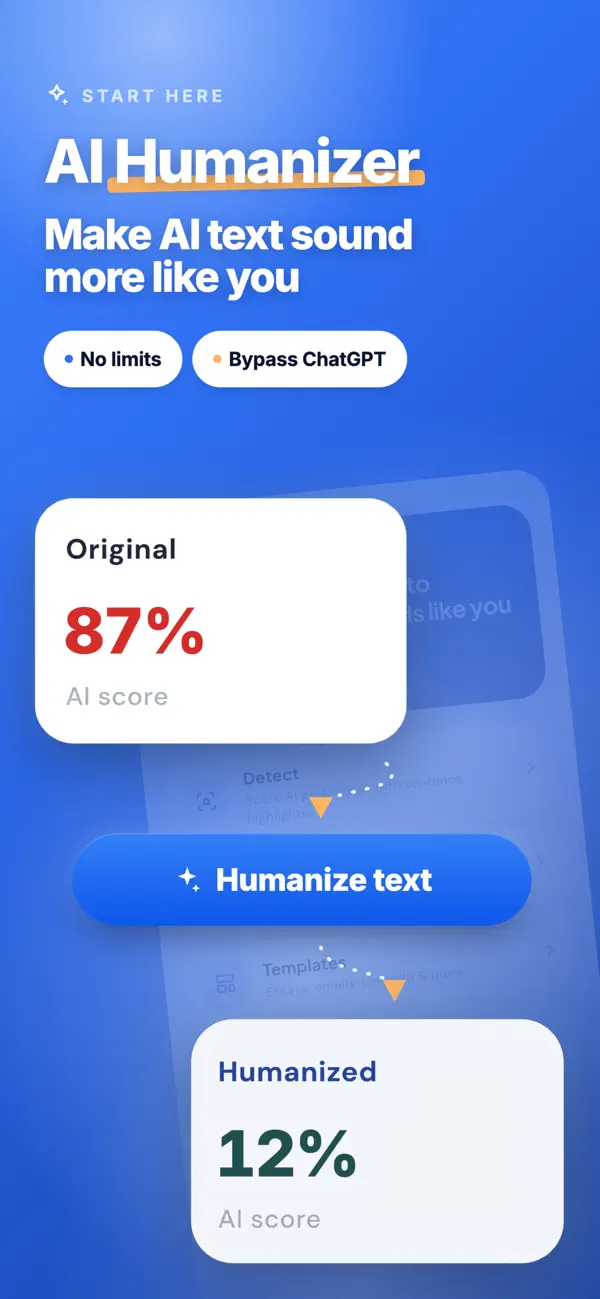 AI Humaniser on iPhone — App Store screenshot