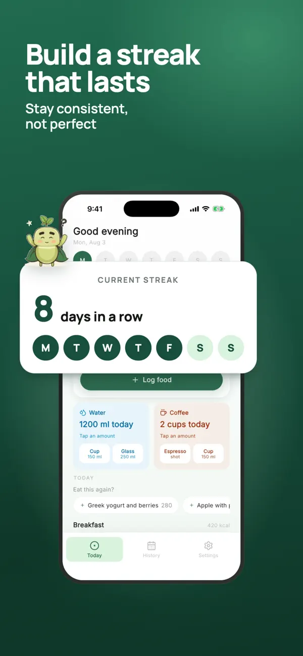Voice Calorie Counter AI on iPhone — App Store screenshot